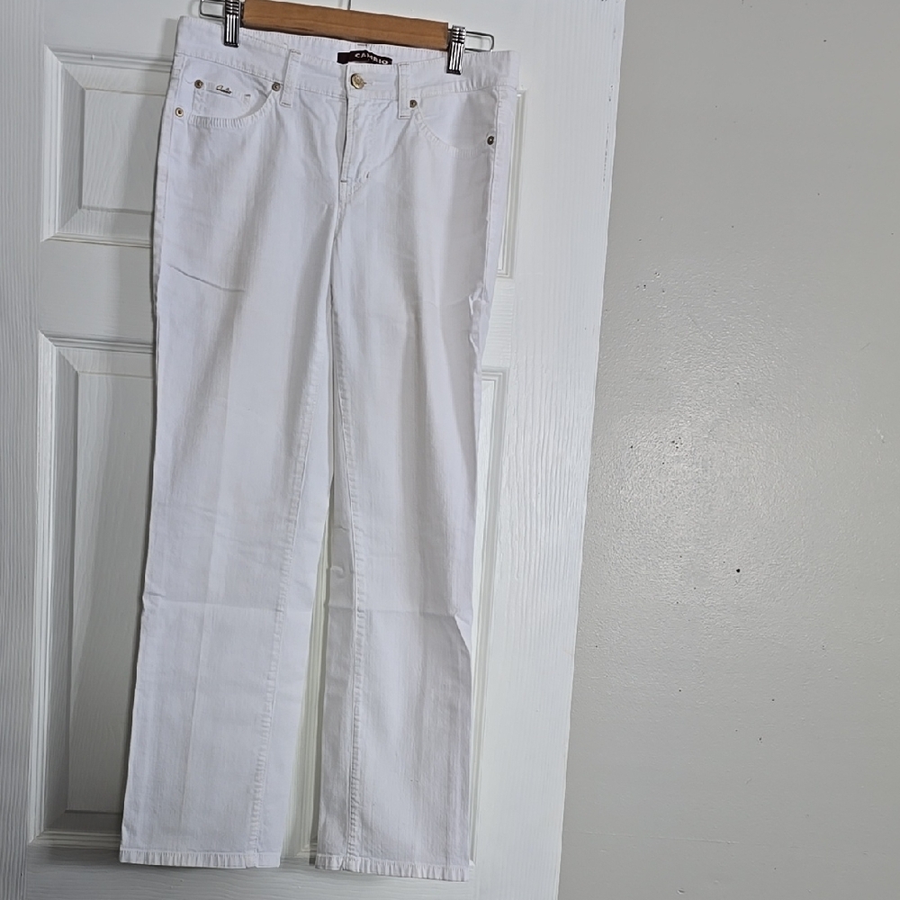 Cambio White Boot Cut Jeans with Classic Design